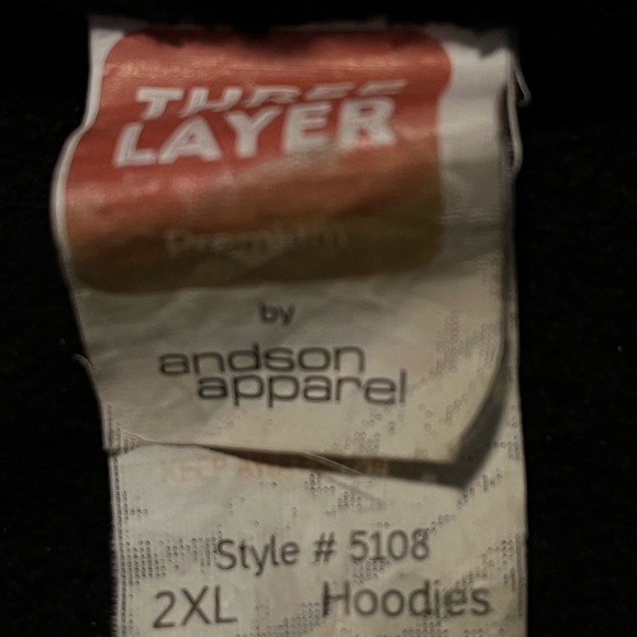 Three Layer By Andson Apparel Dog Discoloration Imperfection Hoodie - Picture 7 of 7